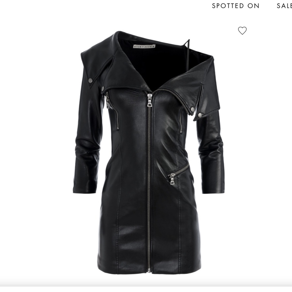 NWT Alice + Olivia Vegan Leather Dress